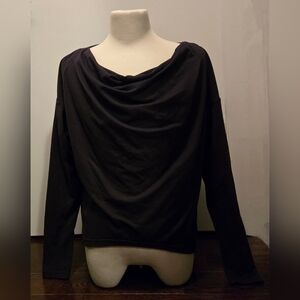 New Black NEW BALANCE DRY Women's Athletic Top; XL; Cowl Neck; High-Low Design